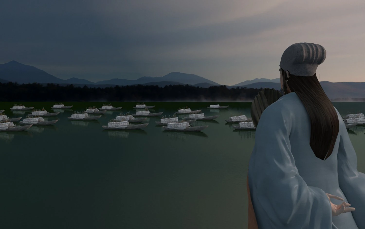 Grass boat borrowing arrows 3D Model .c4d .max .obj .3ds .fbx .stl .blend 