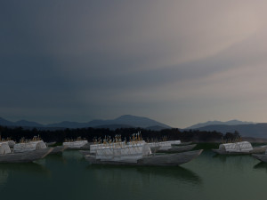 Grass boat borrowing arrows 3D Модель