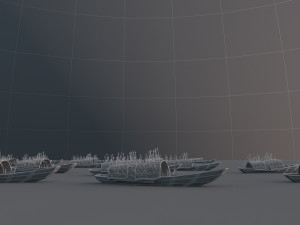 Grass boat borrowing arrows 3D Модель