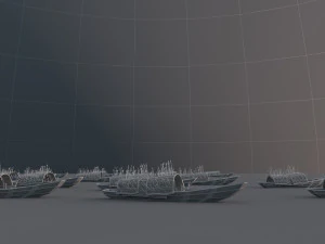 Grass boat borrowing arrows 3D Model
