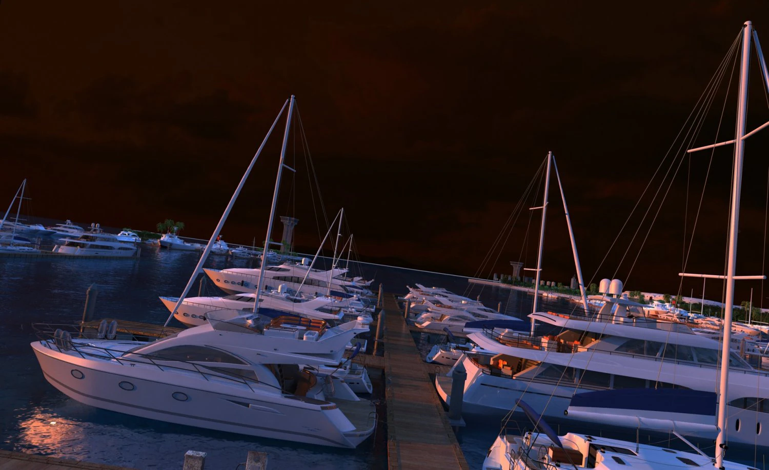 Harbor 3D Model .c4d .max .obj .3ds .fbx .stl .blend 