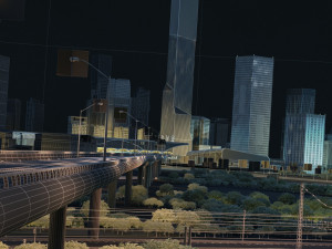The view of the city Modello 3D