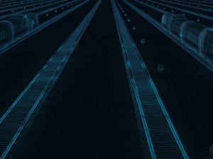 High speed rail 3D Model