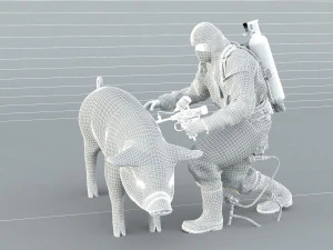 Zastrzyk świni Model 3D