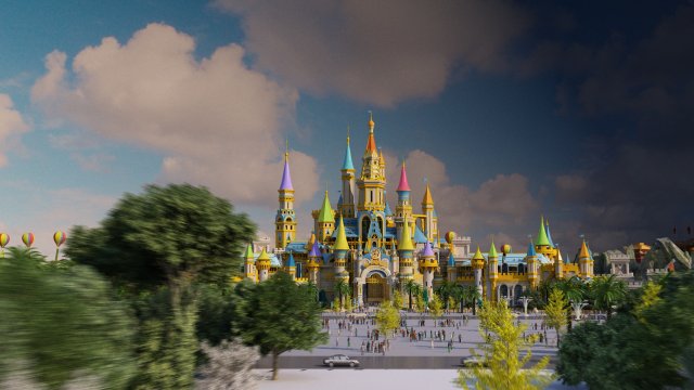 Castle 3D-Modell .c4d .max .obj .3ds .fbx .stl .blend 