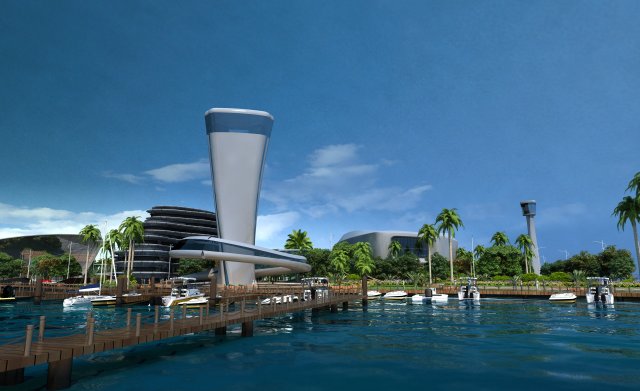 Seaside 3D Model .c4d .max .obj .3ds .fbx .stl .blend
