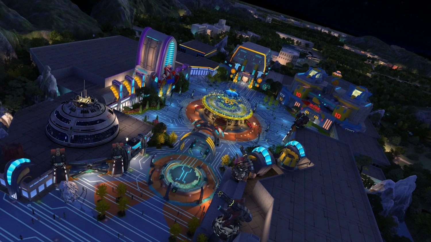 Amusement park 3D Model .c4d .max .obj .3ds .fbx .stl .blend 