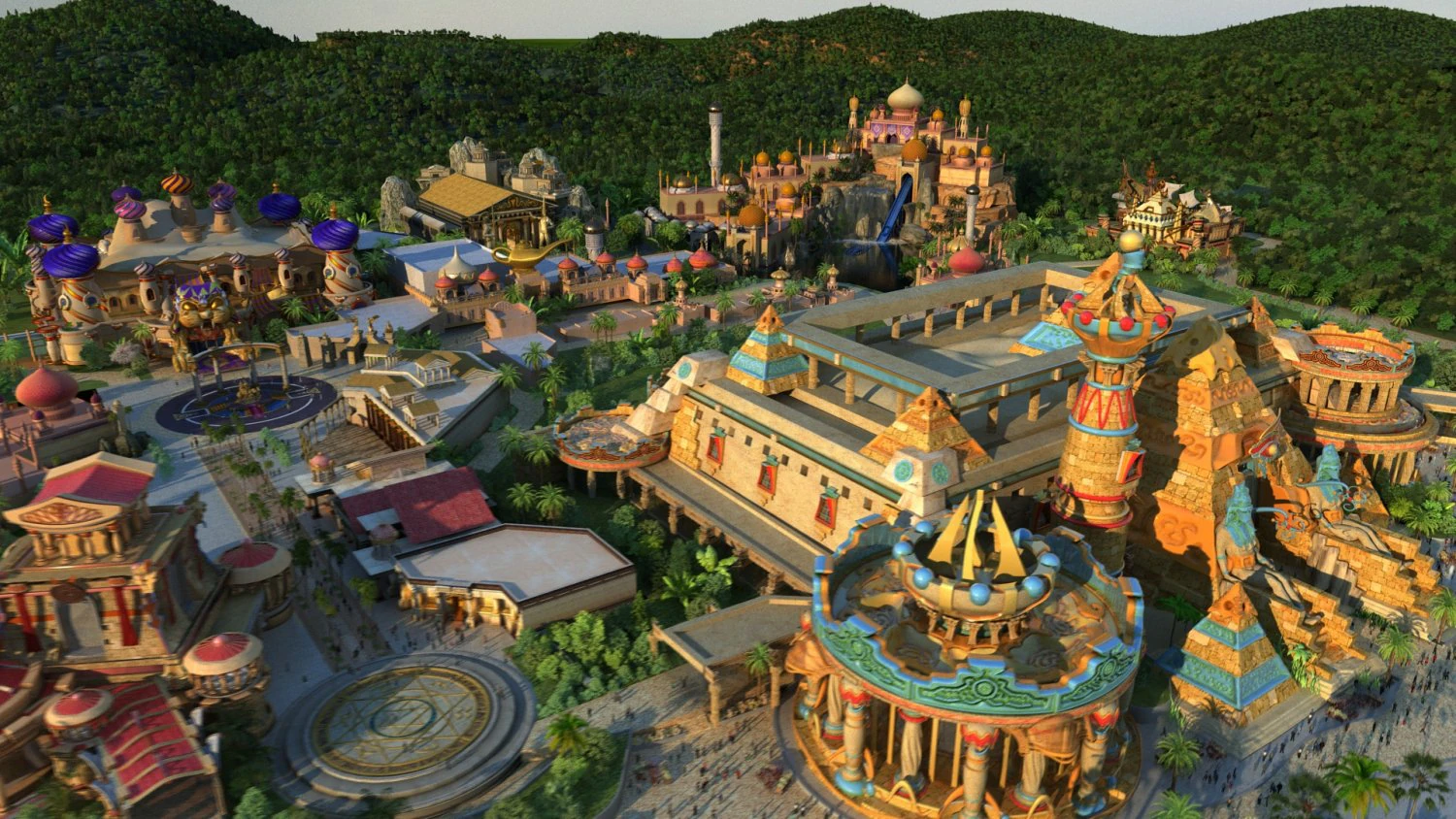 Amusement park 3D Model .c4d .max .obj .3ds .fbx .stl .blend 