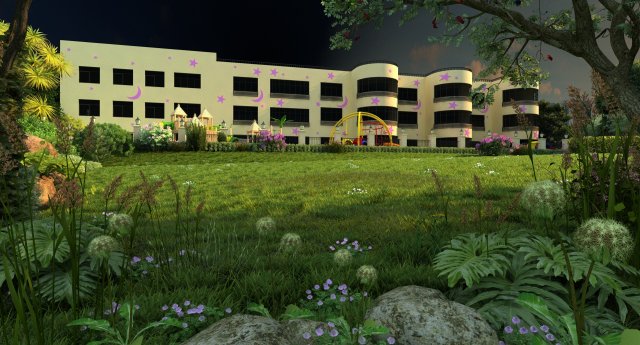 Kindergarten 3D Модель .c4d .max .obj .3ds .fbx .stl .blend 
