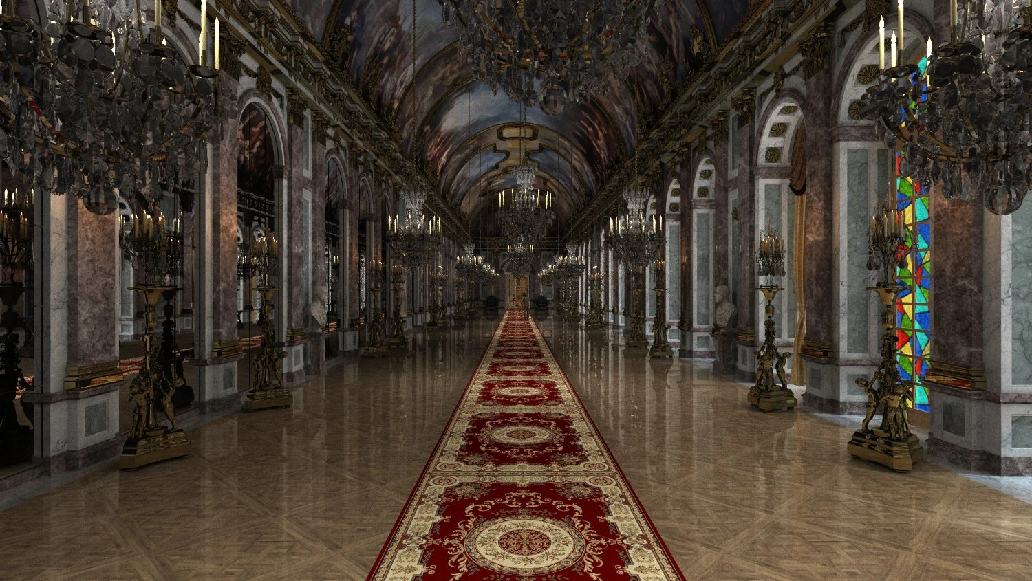 Elysee Palace 3D Model .c4d .max .obj .3ds .fbx .stl .blend 
