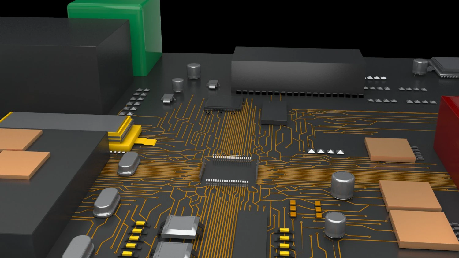Circuit board 3D Model .c4d .max .obj .3ds .fbx .stl .blend 