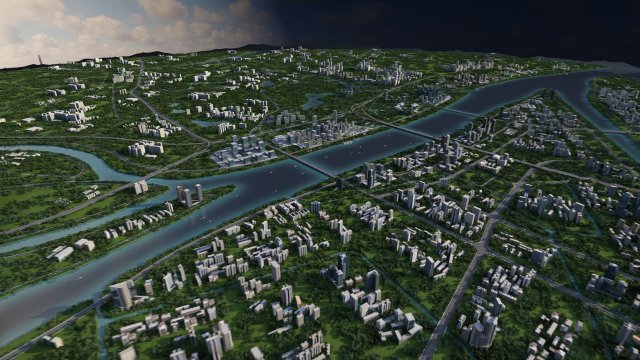 City building 3D Model .c4d .max .obj .3ds .fbx .stl .blend 
