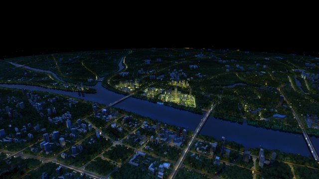 City night 3D 模型 .c4d .max .obj .3ds .fbx .stl .blend 