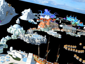 Amusement park building 3D मॉडल
