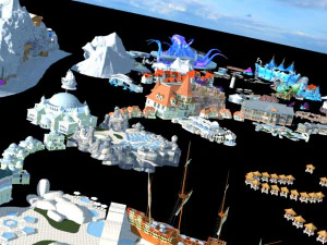 Amusement park building 3D Model