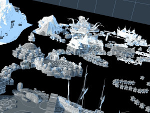 Amusement park building 3D मॉडल