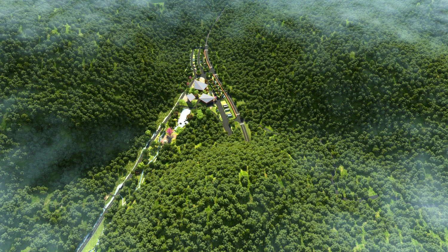 Villa in the mountains 3D Model .c4d .max .obj .3ds .fbx .stl .blend 