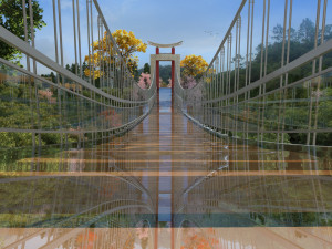 Suspension bridge Modelo 3D