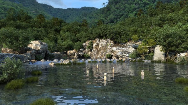Creek Modello 3D .c4d .max .obj .3ds .fbx .stl .blend 
