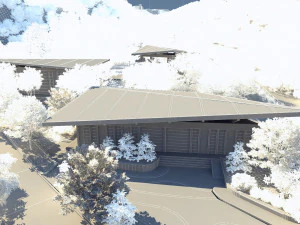 Capanna di tronchi Modello 3D