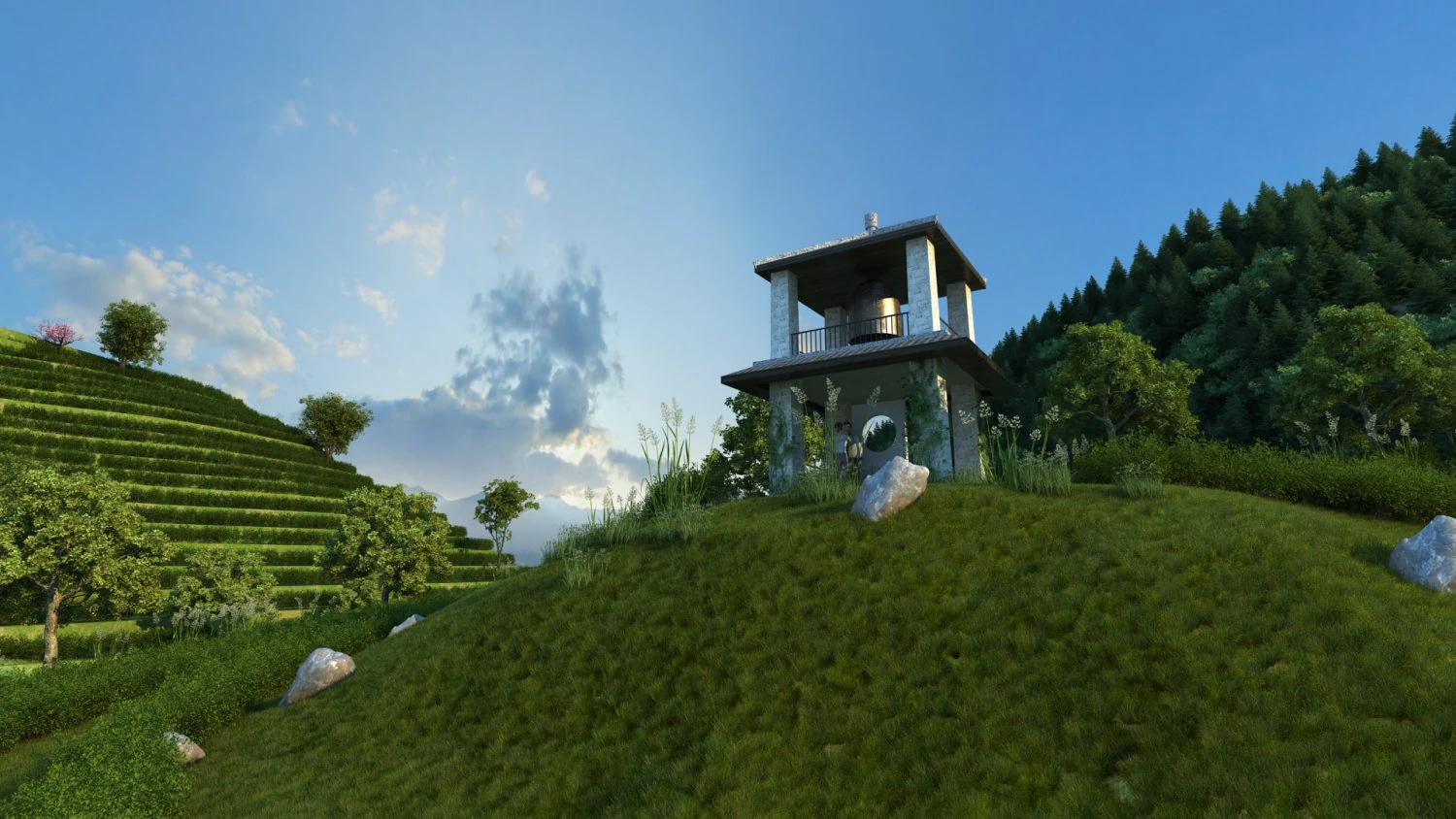 Колокольный павильон 3D Модель .c4d .max .obj .3ds .fbx .stl .blend 