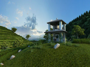 Колокольный павильон 3D Модель