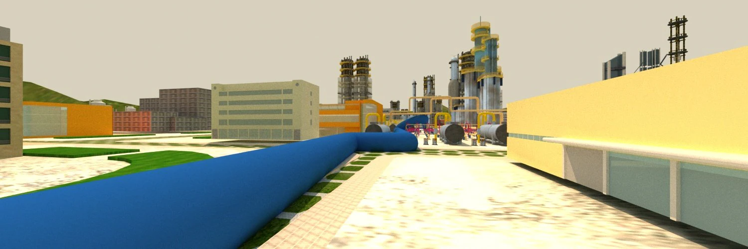 Refinery 3D Model .c4d .max .obj .3ds .fbx .stl .blend 