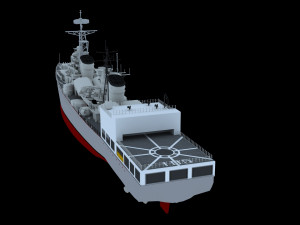 Missile equipped destroyer 3D Модель