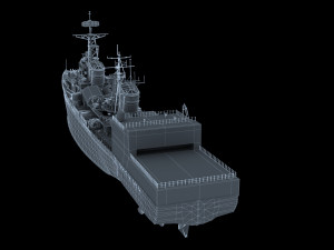Missile equipped destroyer 3D Модель