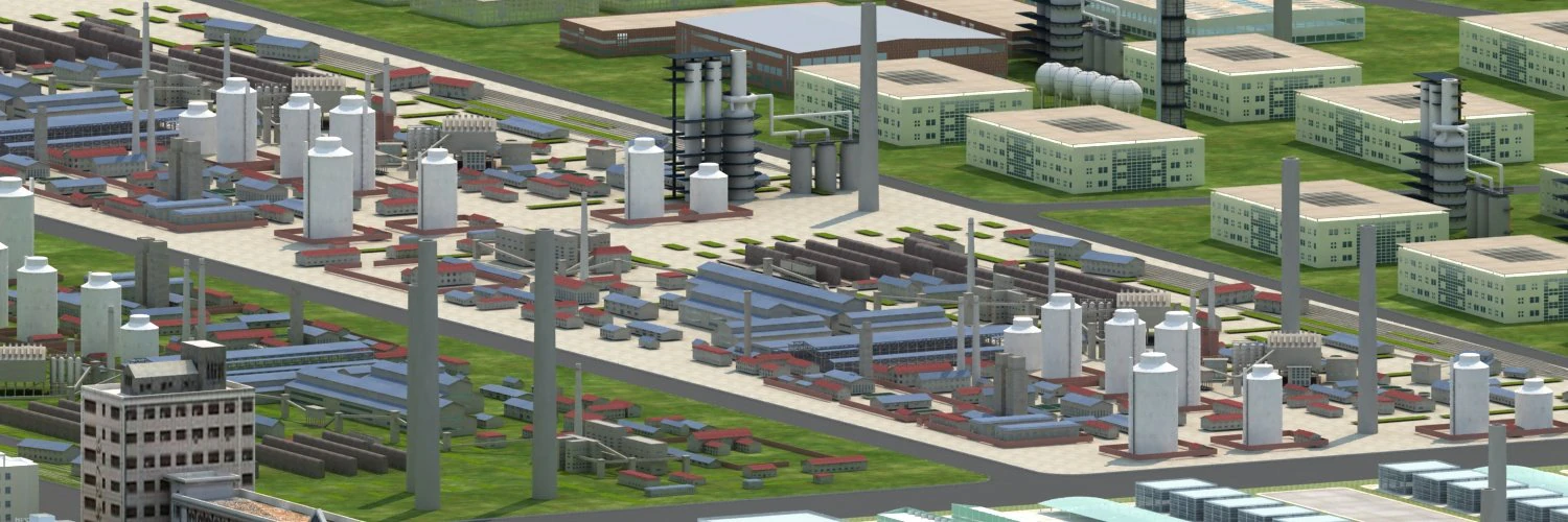 Factory 3D Model .c4d .max .obj .3ds .fbx .stl .blend 