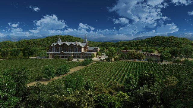 Country villa 3D-Modell .c4d .max .obj .3ds .fbx .stl .blend 