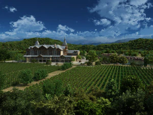 Villa de campo Modelo 3D