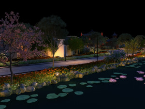 City night scene Modello 3D