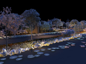 City night scene Modello 3D