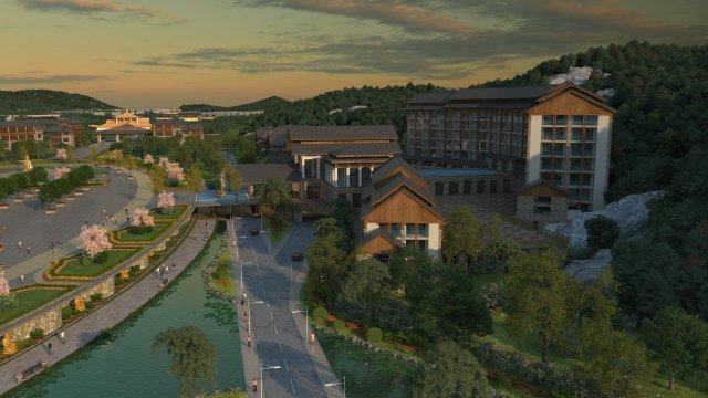 Small town Model 3D .c4d .max .obj .3ds .fbx .stl .blend