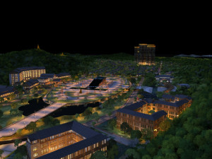City night scene 3D Modell