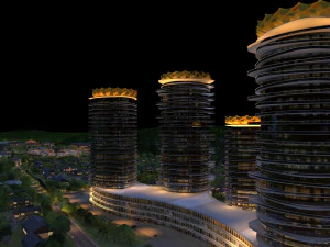 City night scene 3D Model