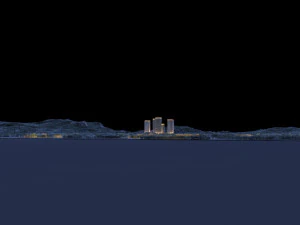 City night scene 3D Model