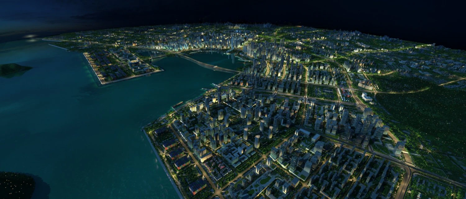 Cityscape 3D Model .c4d .max .obj .3ds .fbx .stl .blend