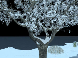 Snow scene 3D Model