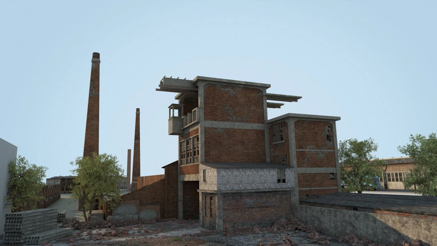 Factory 3D Model .c4d .max .obj .3ds .fbx .stl .blend 