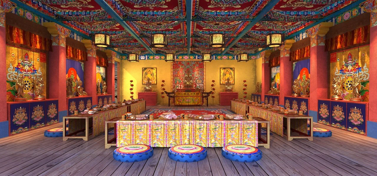 Buddha Hall 3D Model .c4d .max .obj .3ds .fbx .stl .blend 