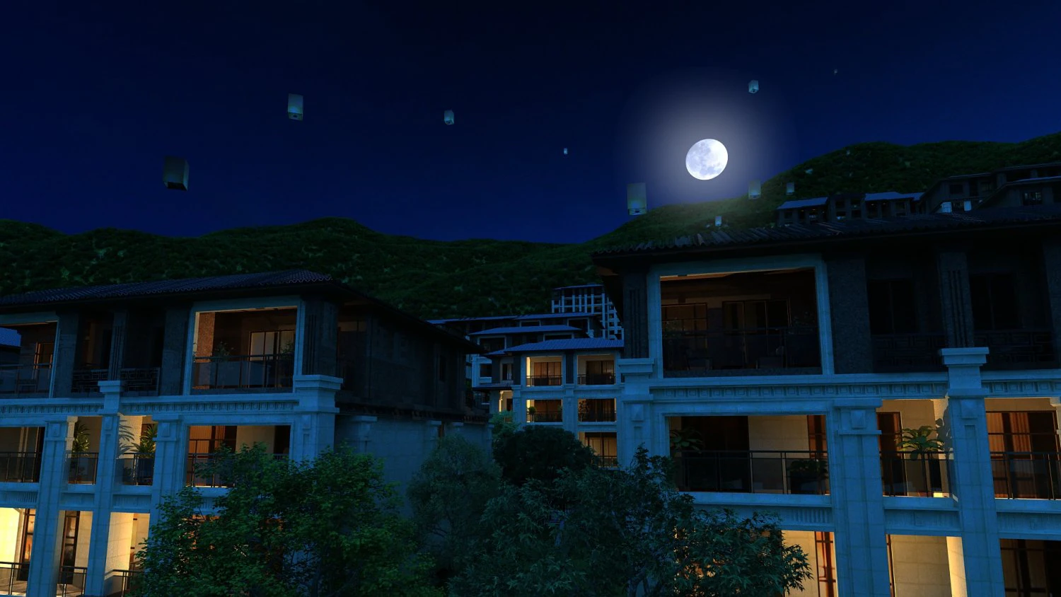 Kongming Lantern 3D Model .c4d .max .obj .3ds .fbx .stl .blend 