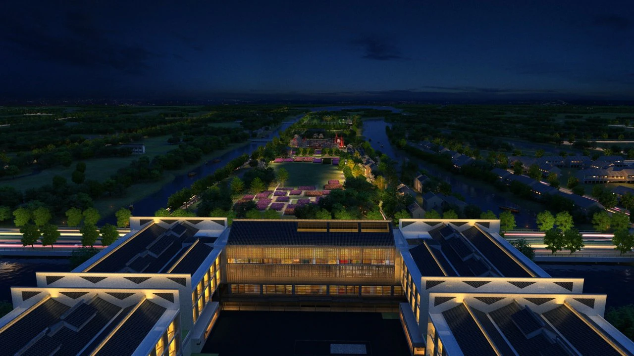 City night view 3D Model .c4d .max .obj .3ds .fbx .stl .blend 