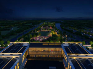 Nachtzicht op de stad 3D Model