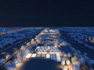 City night view 3D Model