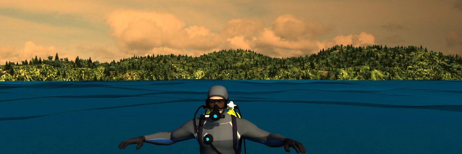 Diver 3D Model .c4d .max .obj .3ds .fbx .stl .blend