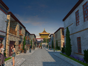 Tibetan architecture Model 3D