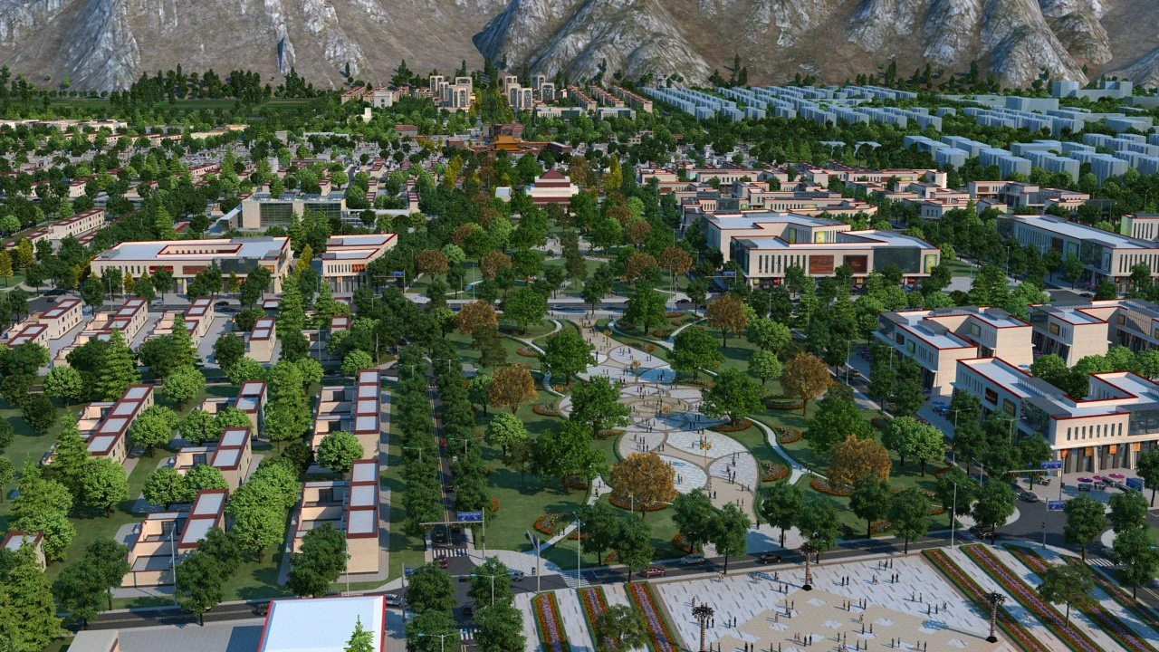 Tibetan architecture 3D Model .c4d .max .obj .3ds .fbx .stl .blend