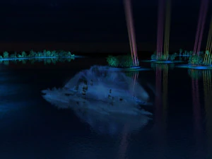 Nocny widok na miasto Model 3D